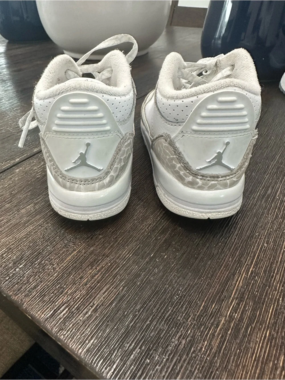 Jordan Kids White Leather Sneakers